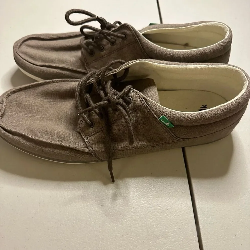 Sanuk tko men’s loafers 14 tan - Picture 3 of 7